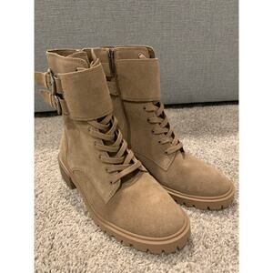 Vince Camuto Fawdry Combat/Moto Boots (Tan/Beige) - Size 6 1/2